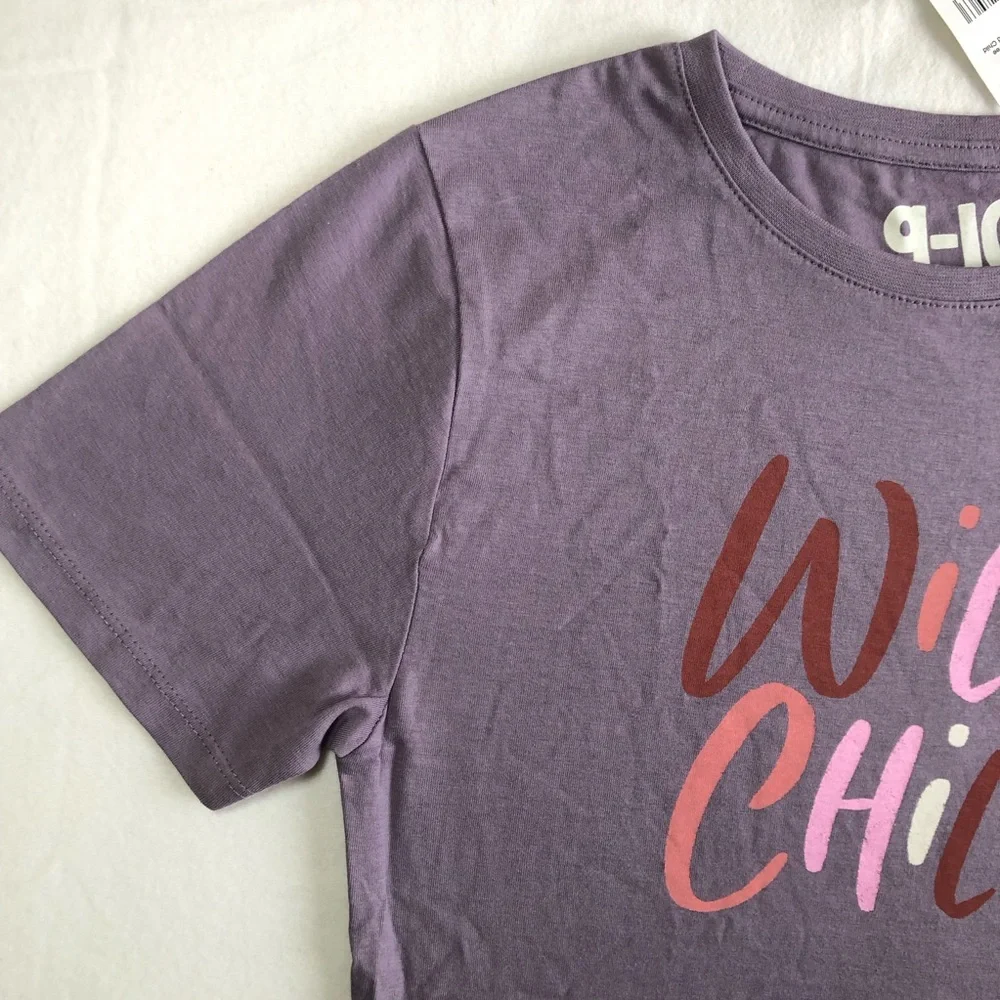 COTTON ON Kids Lavender Wild Child Printed T-shirt Size 9-10